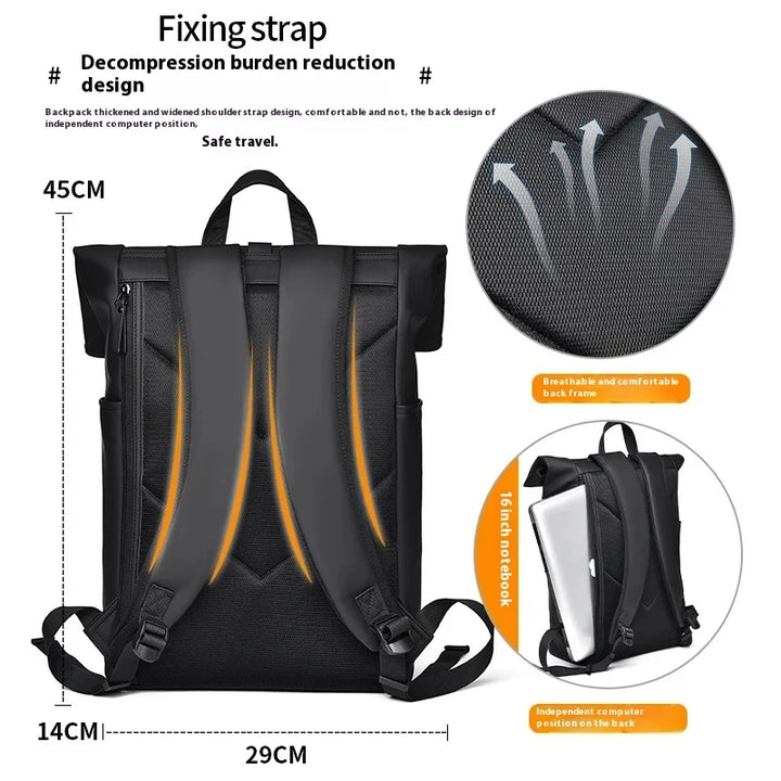 Diamond Large Eco Leather Capacity Backpack